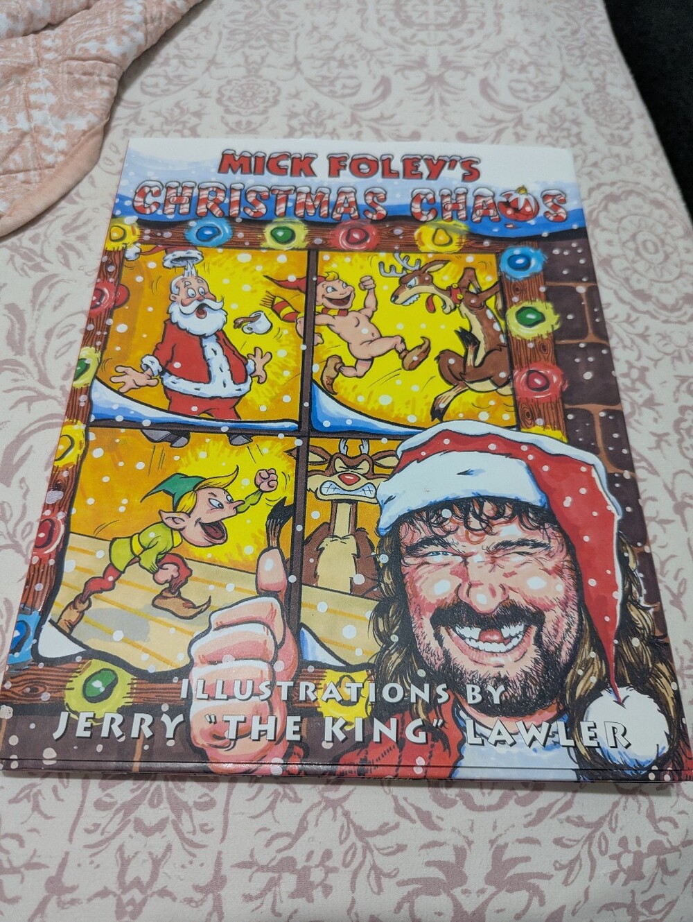 Mick Foley's Christmas Chaos Illustrated Hardcover - Colorful Holiday Cover